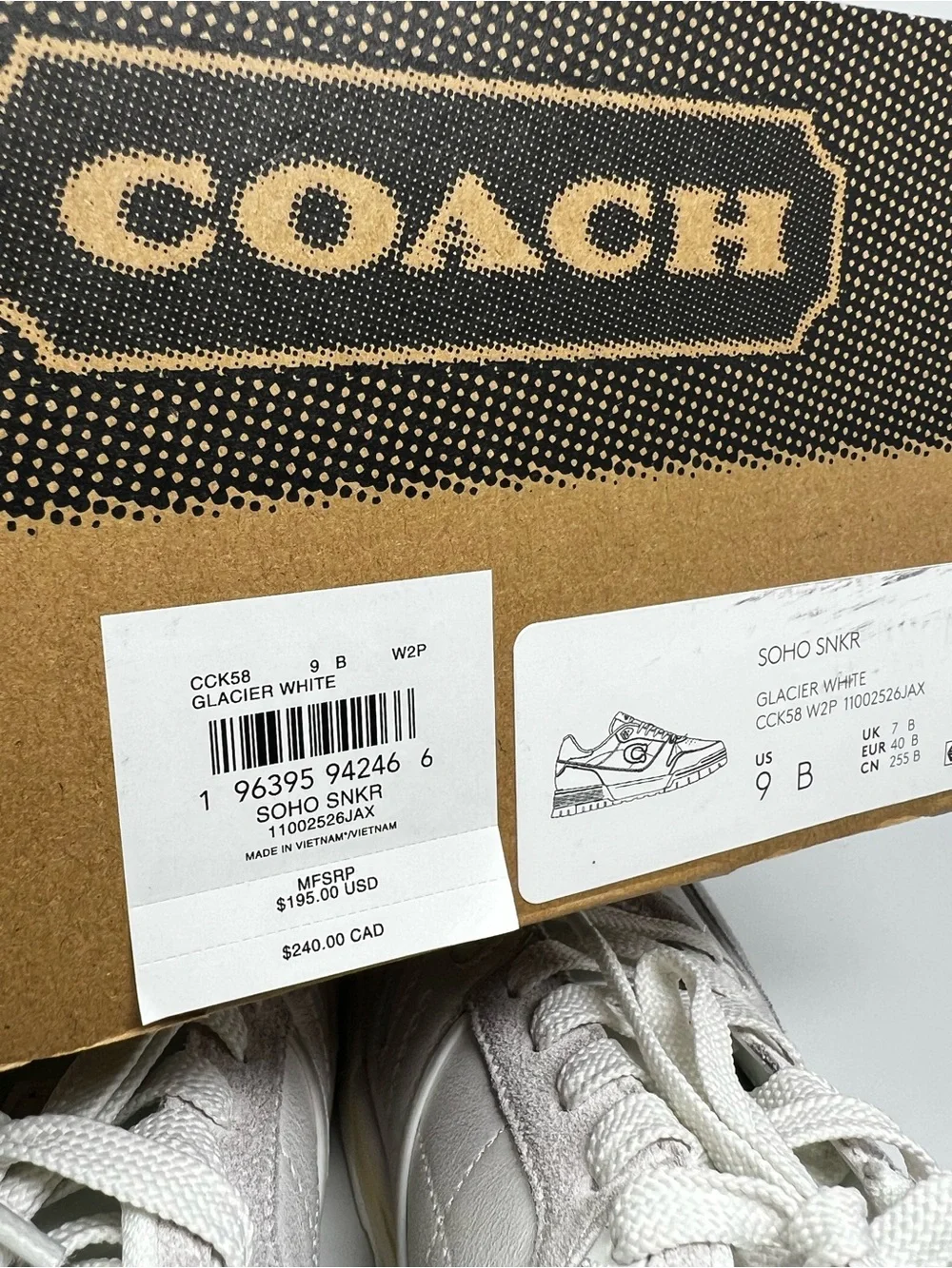 Coach SoHo Distressed Sneakers Size 9
